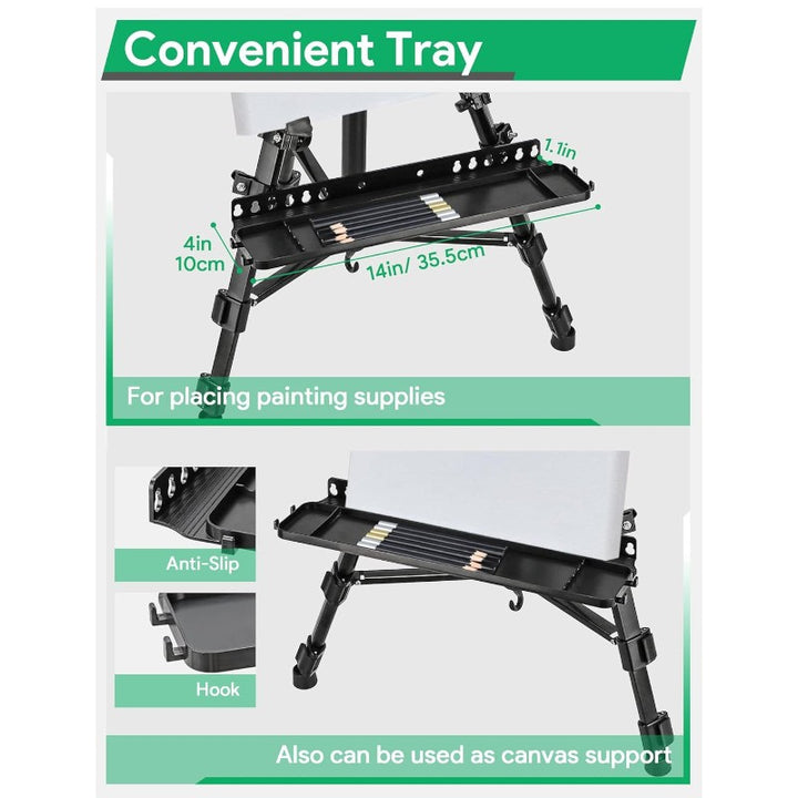 Metal Tripod for Painting & Display with Detachable Tray