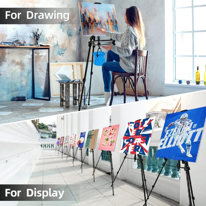 Metal Tripod for Painting & Display with Detachable Tray