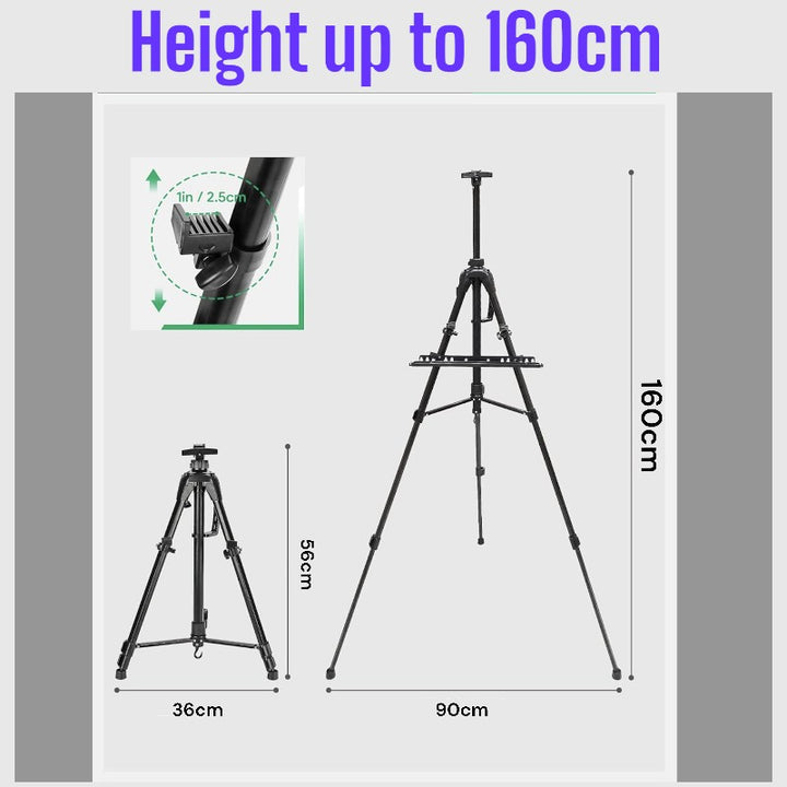 Metal Tripod for Painting & Display with Detachable Tray