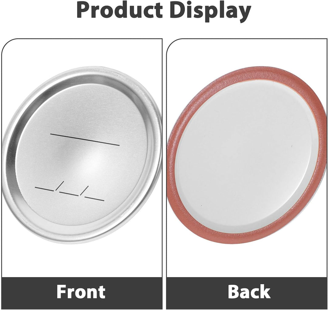 20-Piece Mason Jar Replacement Lids - Tinplate Sealing Caps 68mm & 83mm