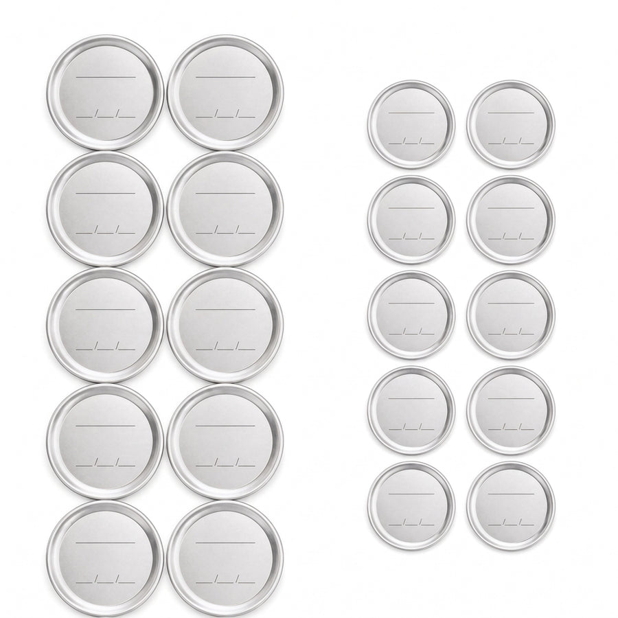 20-Piece Mason Jar Replacement Lids - Tinplate Sealing Caps 68mm & 83mm