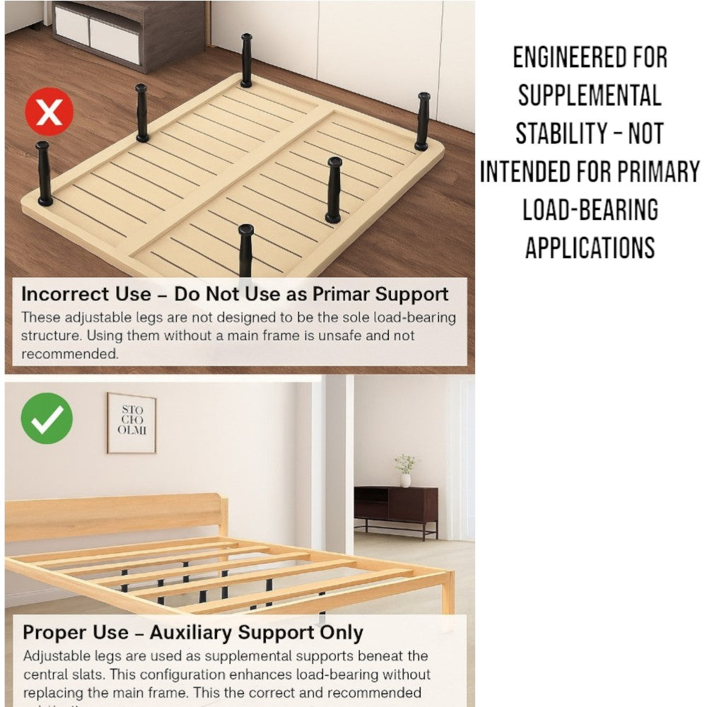 4PCS Adjustable Bed Frame Legs 18-34cm