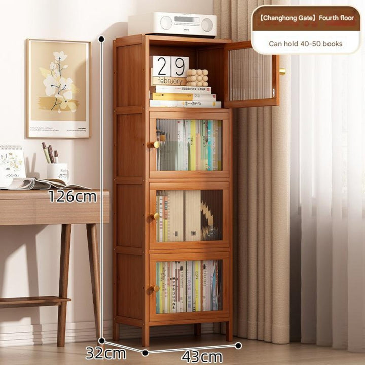 Bamboo 4-Tier Storage Cabinet