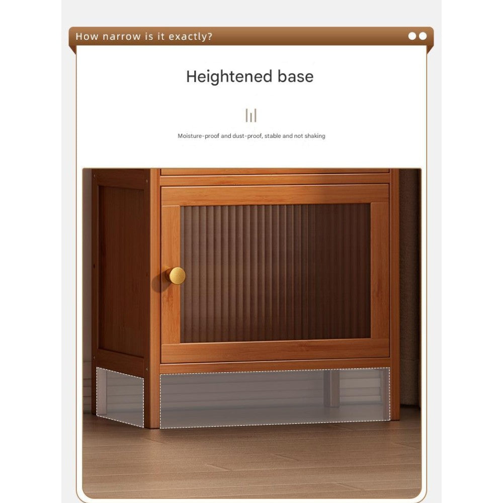 Bamboo 4-Tier Storage Cabinet