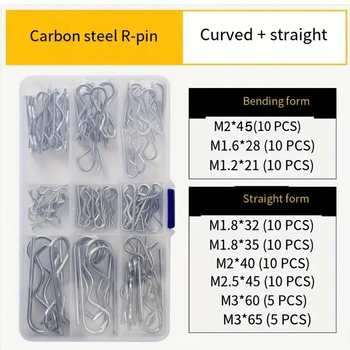 80 Pcs Cotter Pin Assortment Kit