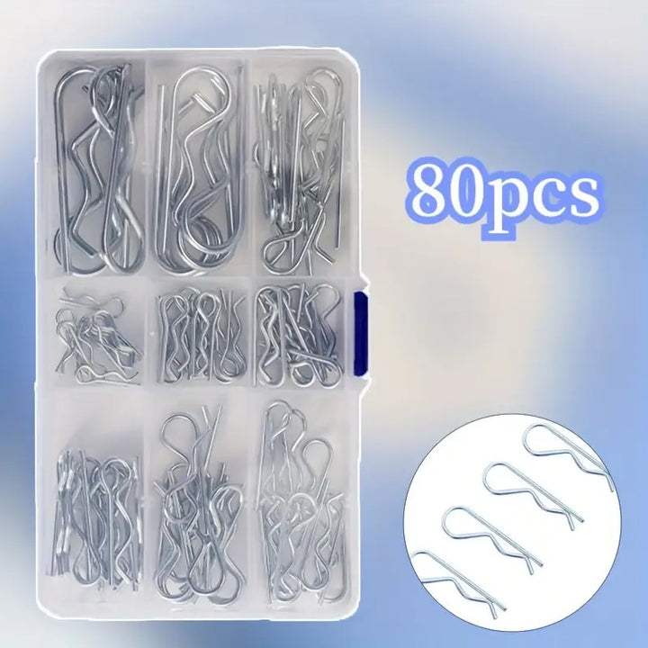 80 Pcs Cotter Pin Assortment Kit