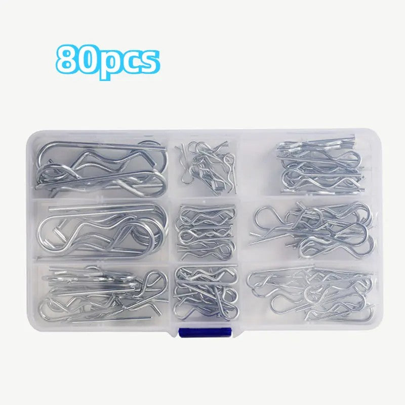 80 Pcs Cotter Pin Assortment Kit