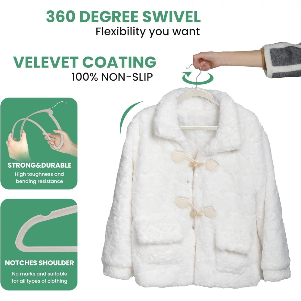 50Pack Velvet Hangers -45cm Gray