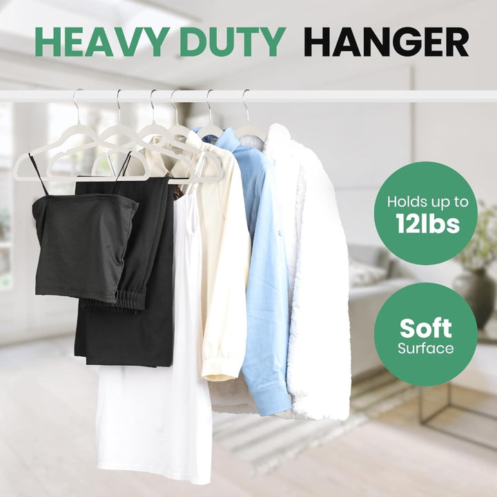 50Pack Velvet Hangers -45cm Gray