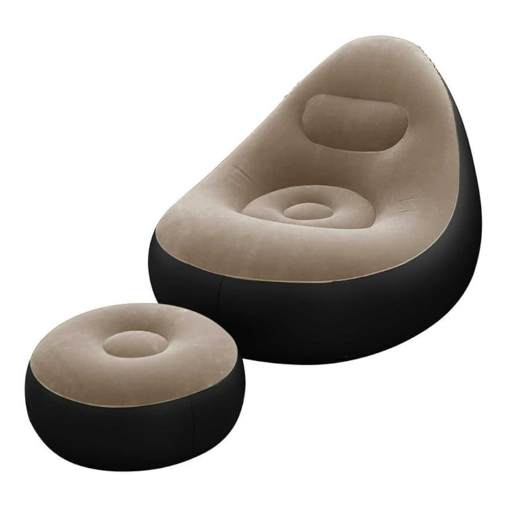 Inflatable Leisure Sofa Chair & Footstoo -Orange