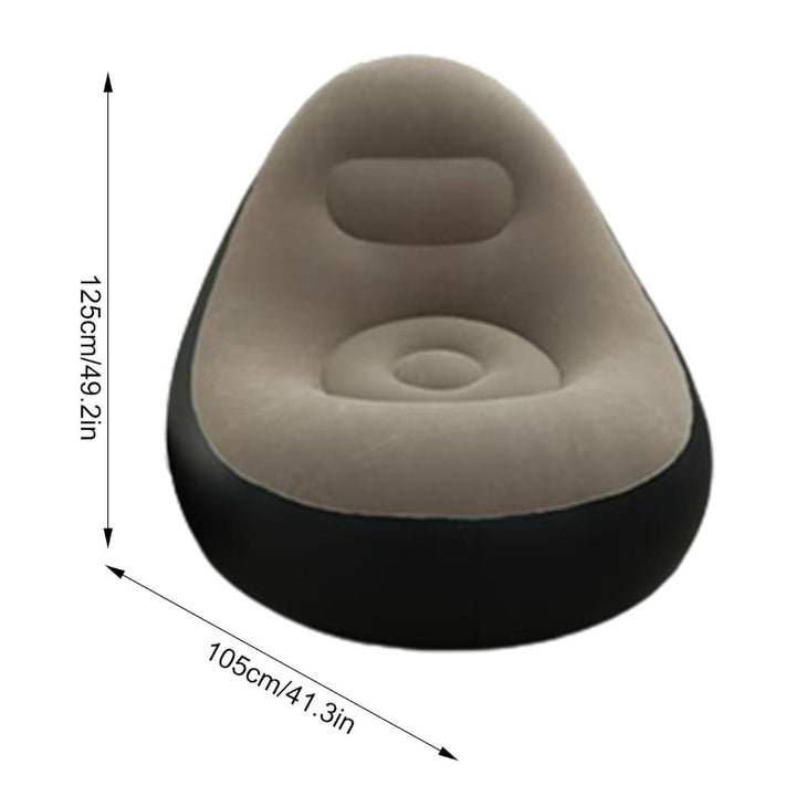 Inflatable Leisure Sofa Chair & Footstoo -Orange