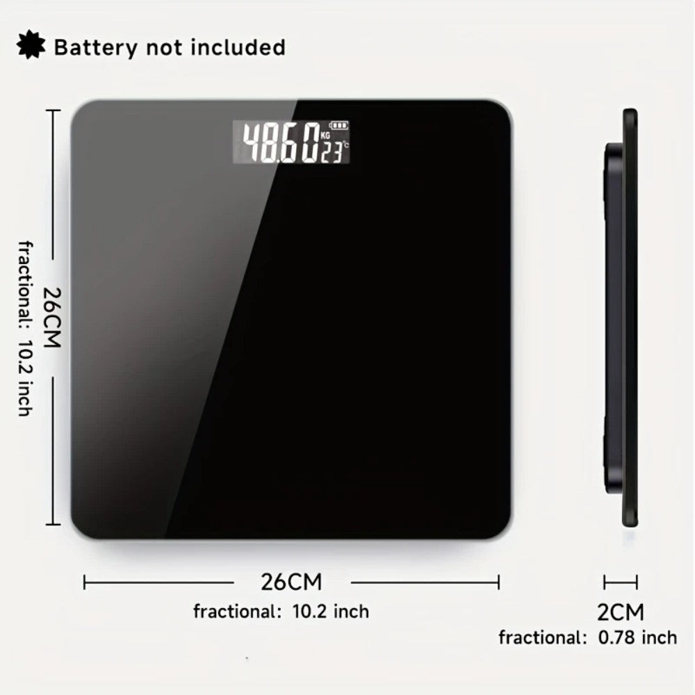 Digital Body Weight Bathroom Scale – Black