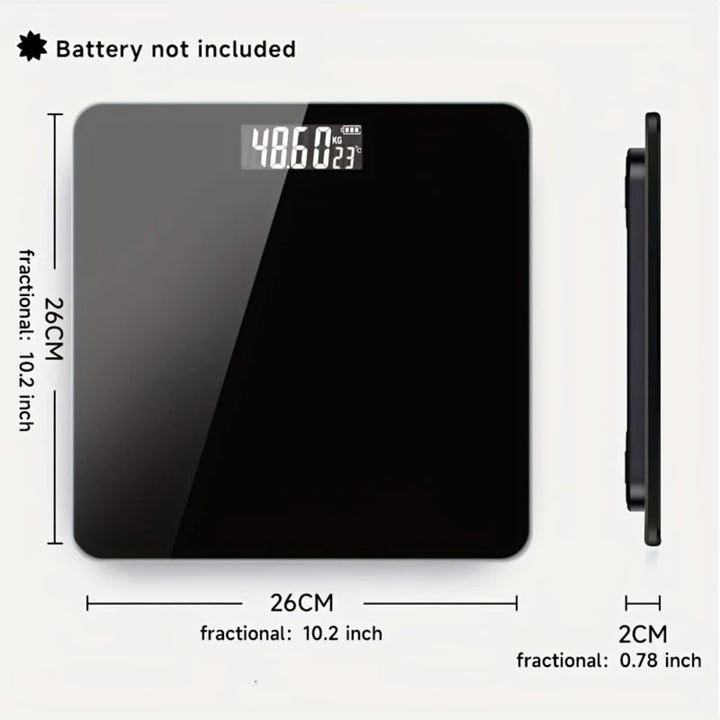 Digital Body Weight Bathroom Scale – Black