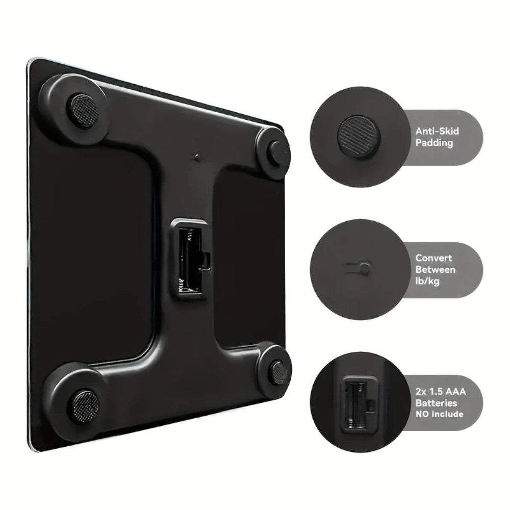 Digital Body Weight Bathroom Scale – Black