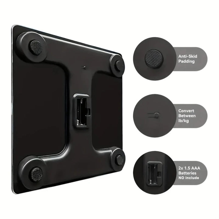 Digital Body Weight Bathroom Scale – Black