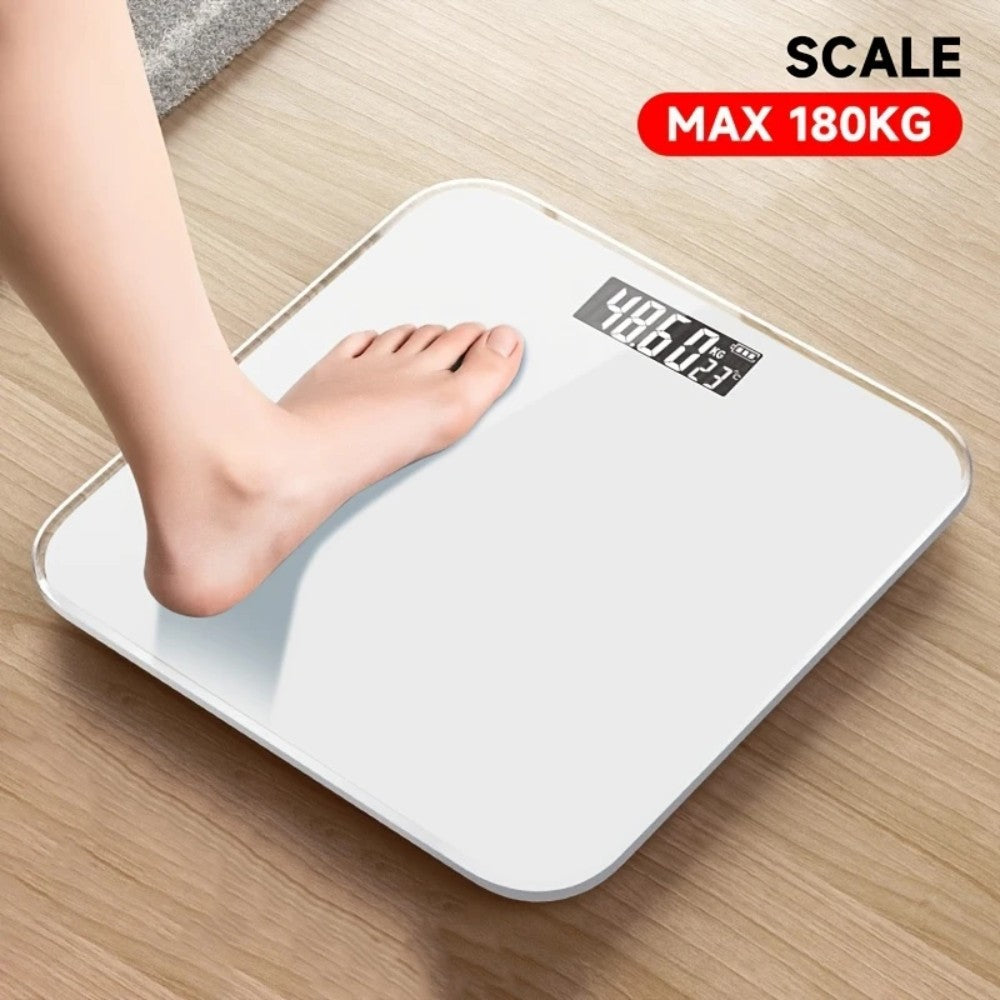 Digital Body Weight Bathroom Scale – White