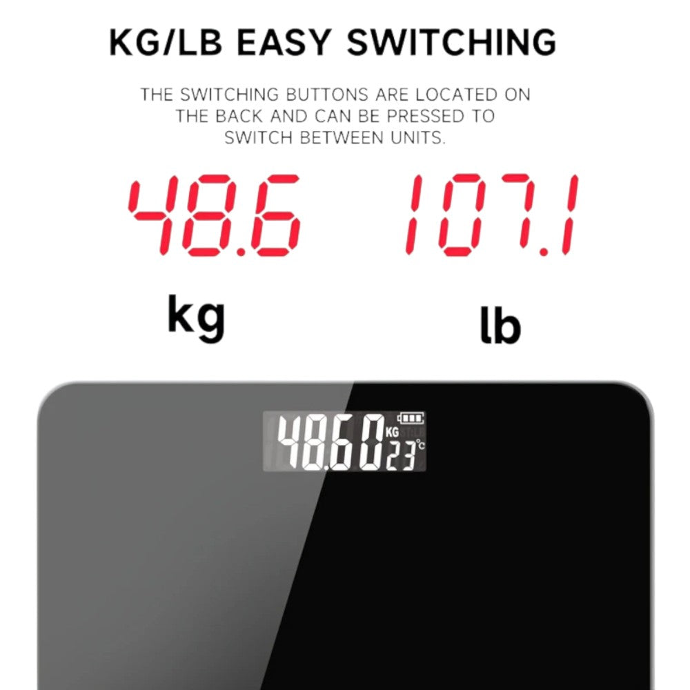 Digital Body Weight Bathroom Scale – White