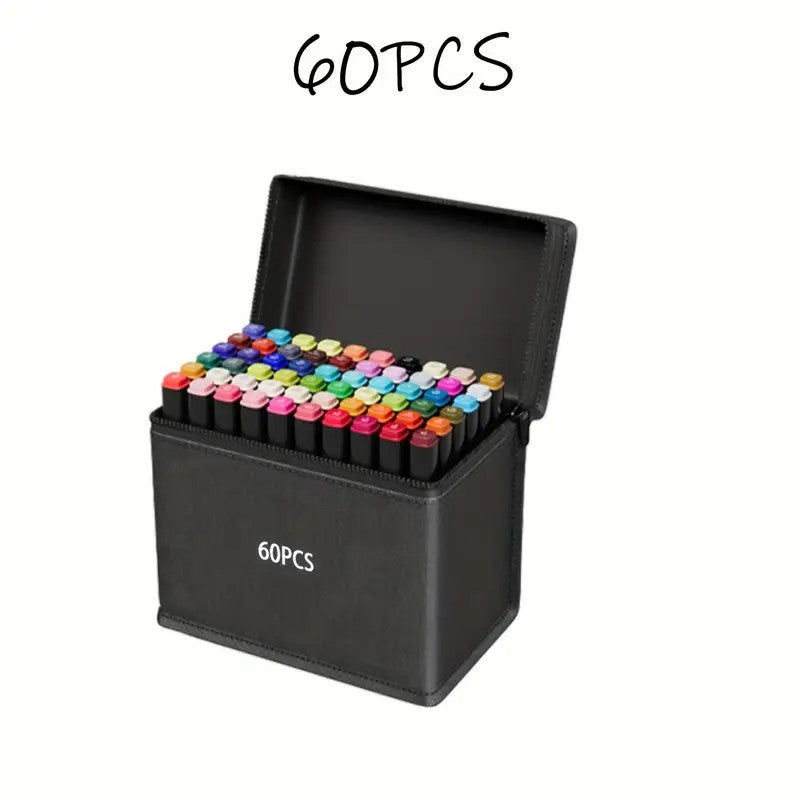 Dual Tip Marker Pen Set 60 Colors