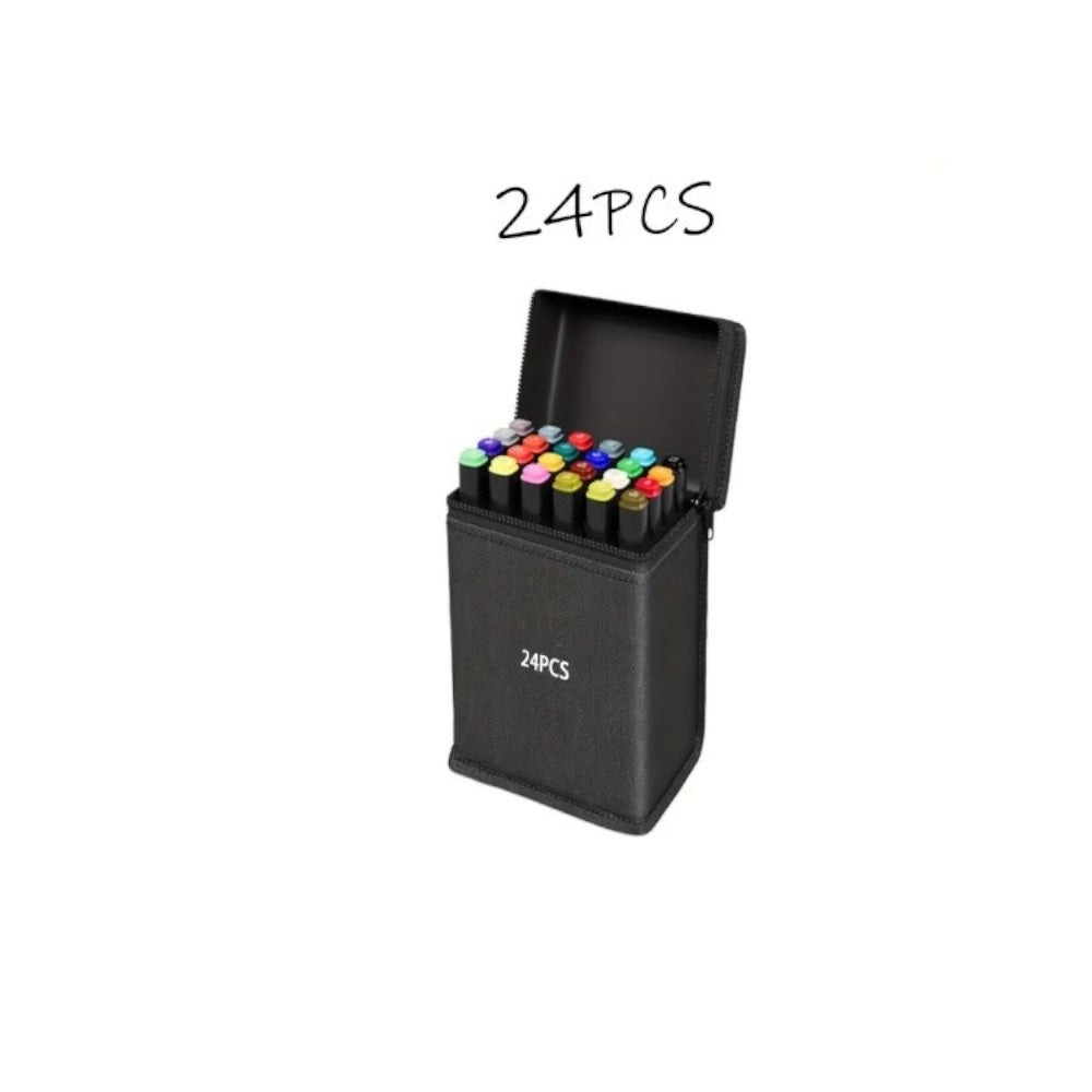 Dual Tip Marker Pen Set 24 Colors