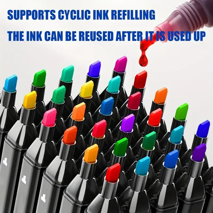 Dual Tip Marker Pen Set 24 Colors