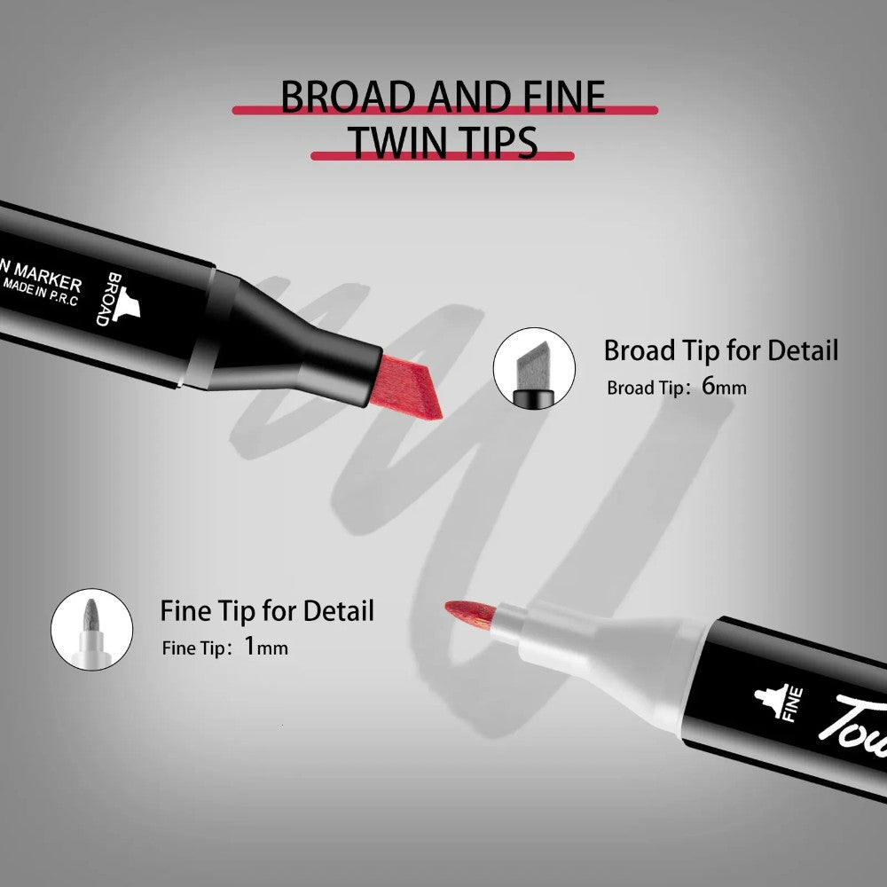Dual Tip Marker Pen Set 24 Colors