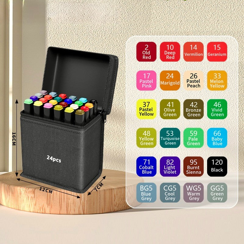 Dual Tip Marker Pen Set 24 Colors