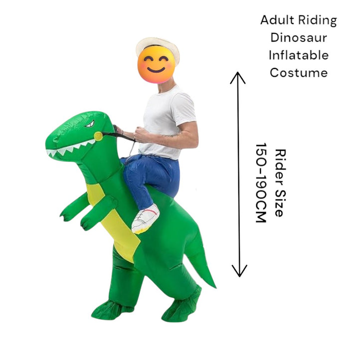 Green Inflatable Dinosaur Rider Size 150-190CM
