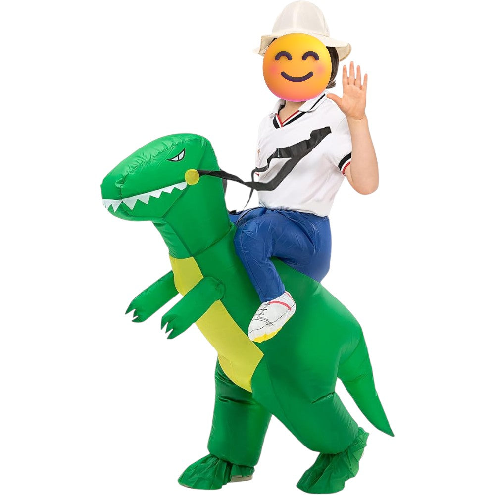 Green Inflatable Dinosaur Rider Size 150-190CM