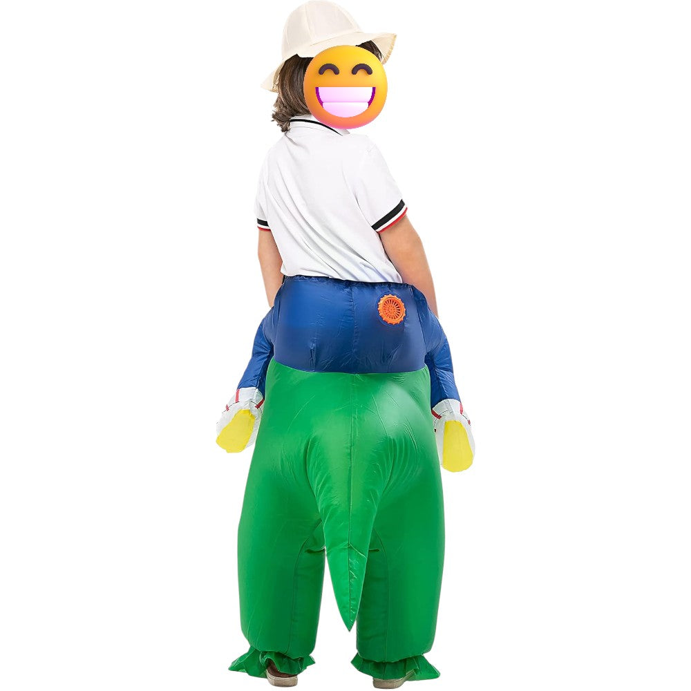 Green Inflatable Dinosaur Rider Size 125-150CM
