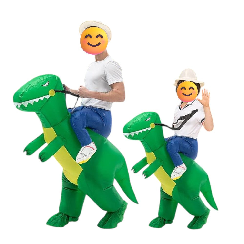 Green Inflatable Dinosaur Rider Size 100-125CM