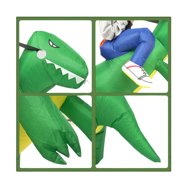 Green Inflatable Dinosaur Rider Size 100-125CM
