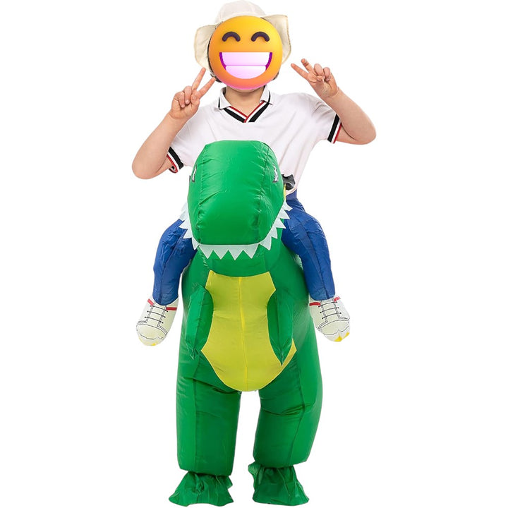 Green Inflatable Dinosaur Rider Size 80-105CM