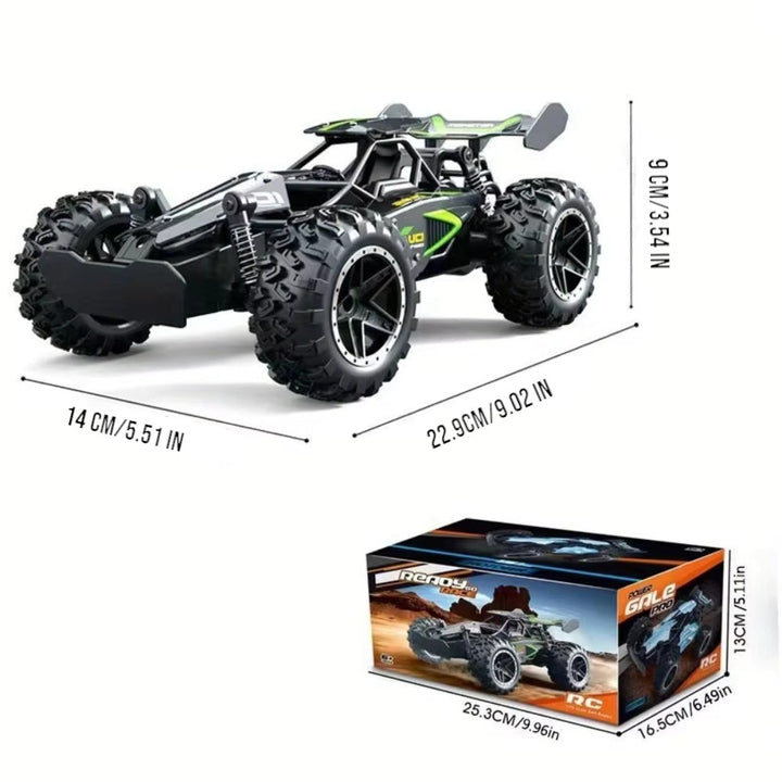2.4G Remote Control Off-Road Car 15km/h High Speed Racing Vehicle - Green