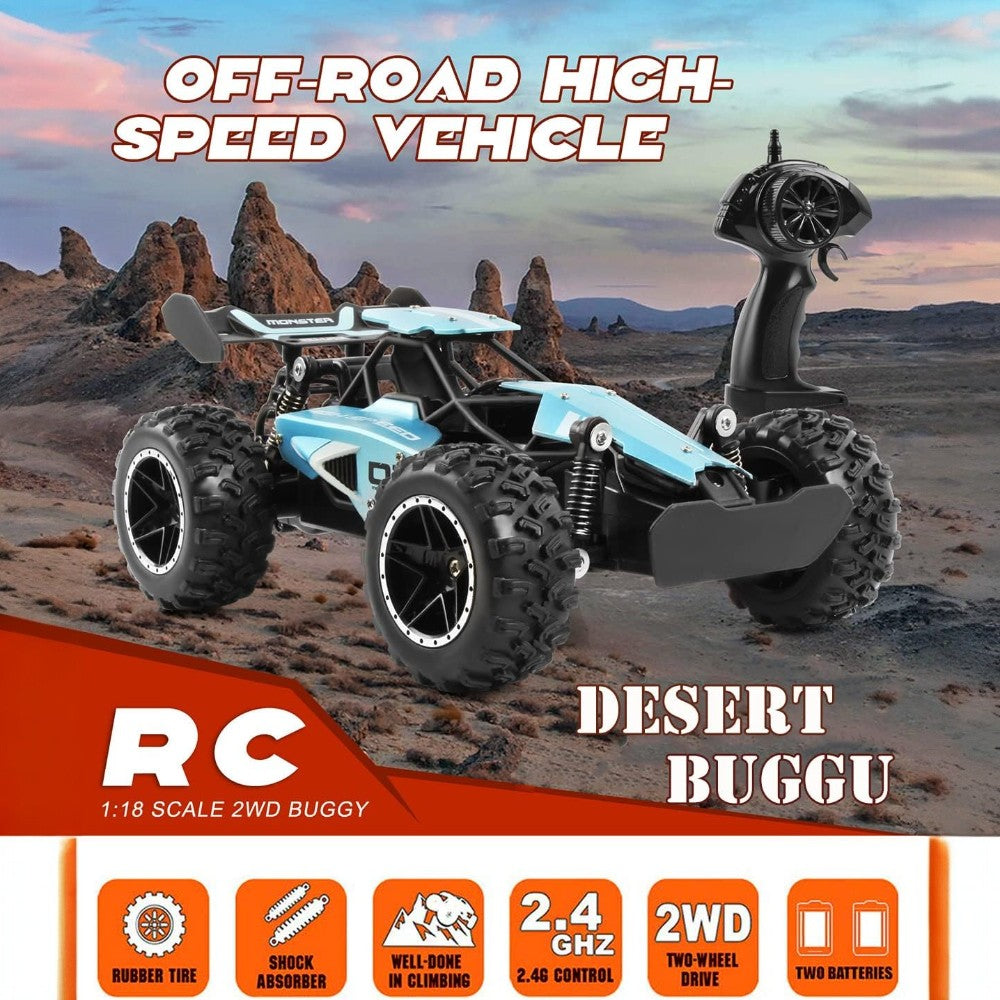 2.4G Remote Control Off-Road Car 15km/h High Speed Racing Vehicle - Green
