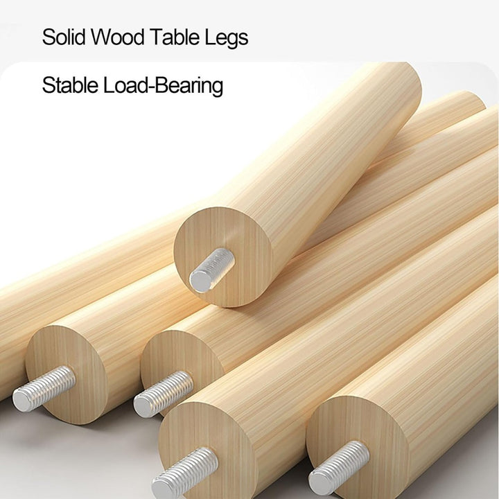 Round 2-Tier Wooden Side Table - 50cm