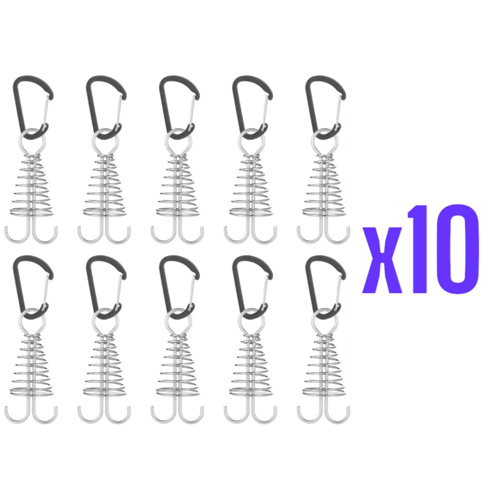 10PCS Spring Octopus Rope Buckles with D-Ring