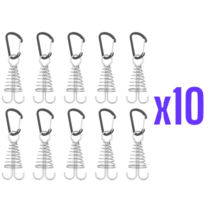 10PCS Spring Octopus Rope Buckles with D-Ring