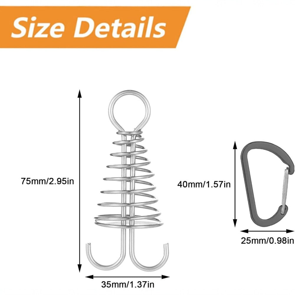 10PCS Spring Octopus Rope Buckles with D-Ring