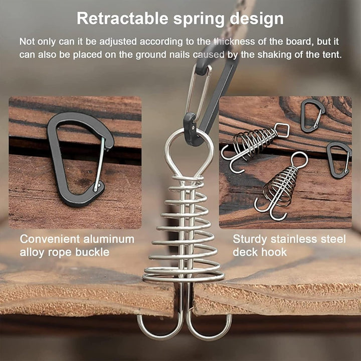 10PCS Spring Octopus Rope Buckles with D-Ring