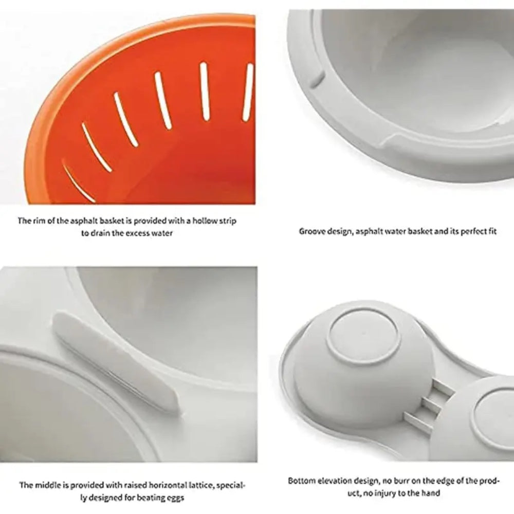 2 Pack Microwave Egg Poacher Steamer Bowl
