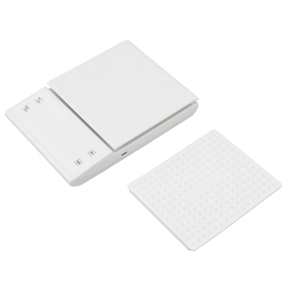 Digital Coffee Scale with Timer - White