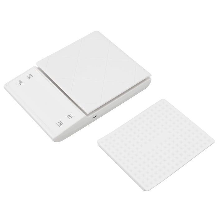 Digital Coffee Scale with Timer - White