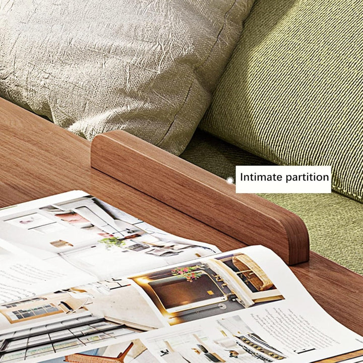 Flip-Top Mobile Coffee Table with Storage - 60CM