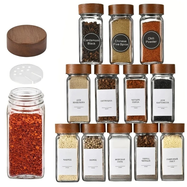 24-piece spice jar set