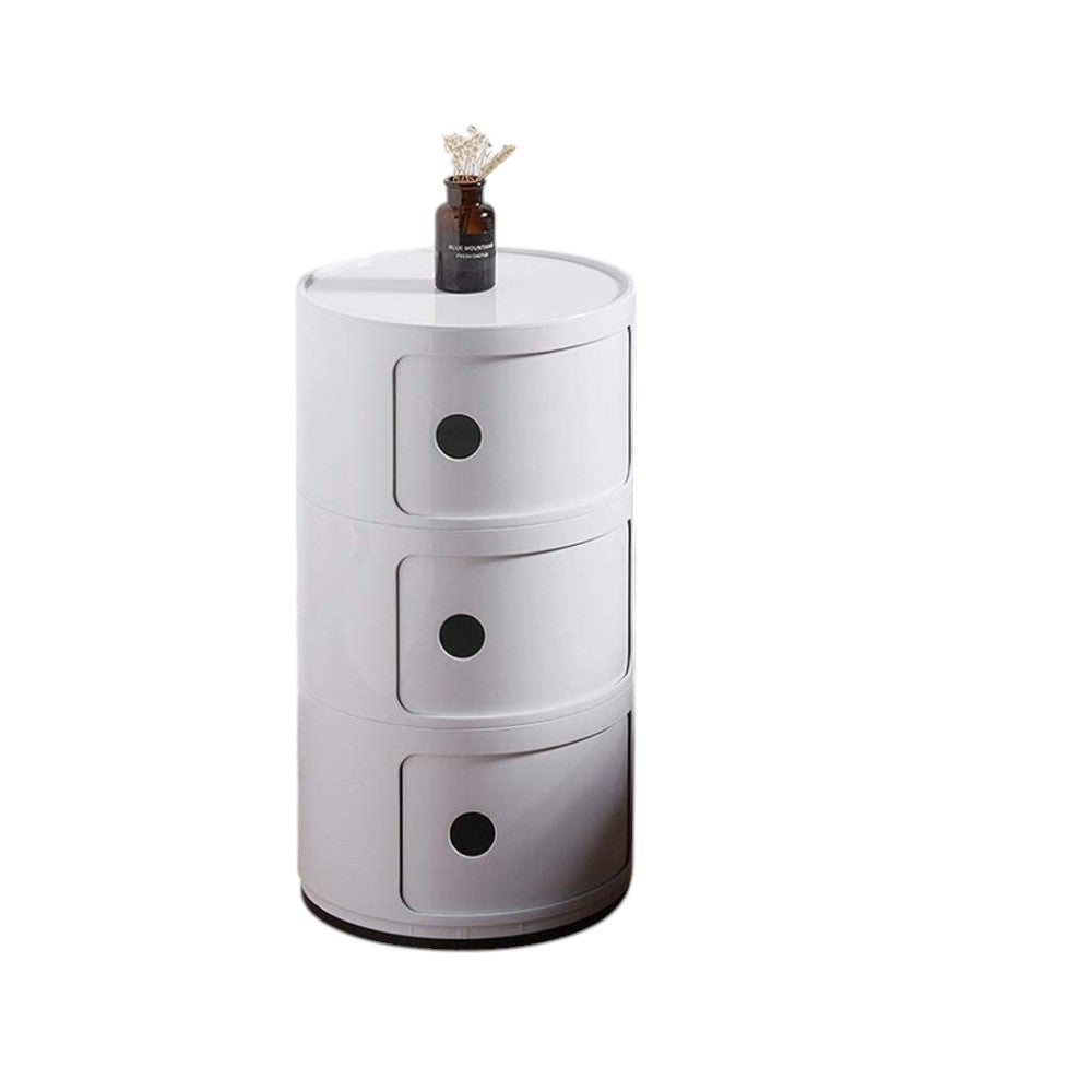 Nordic Style Round Storage Cabinet - 3 Tiers