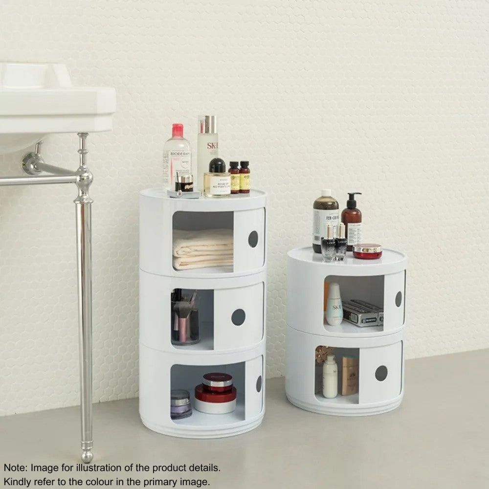 Nordic Style Round Storage Cabinet - 3 Tiers