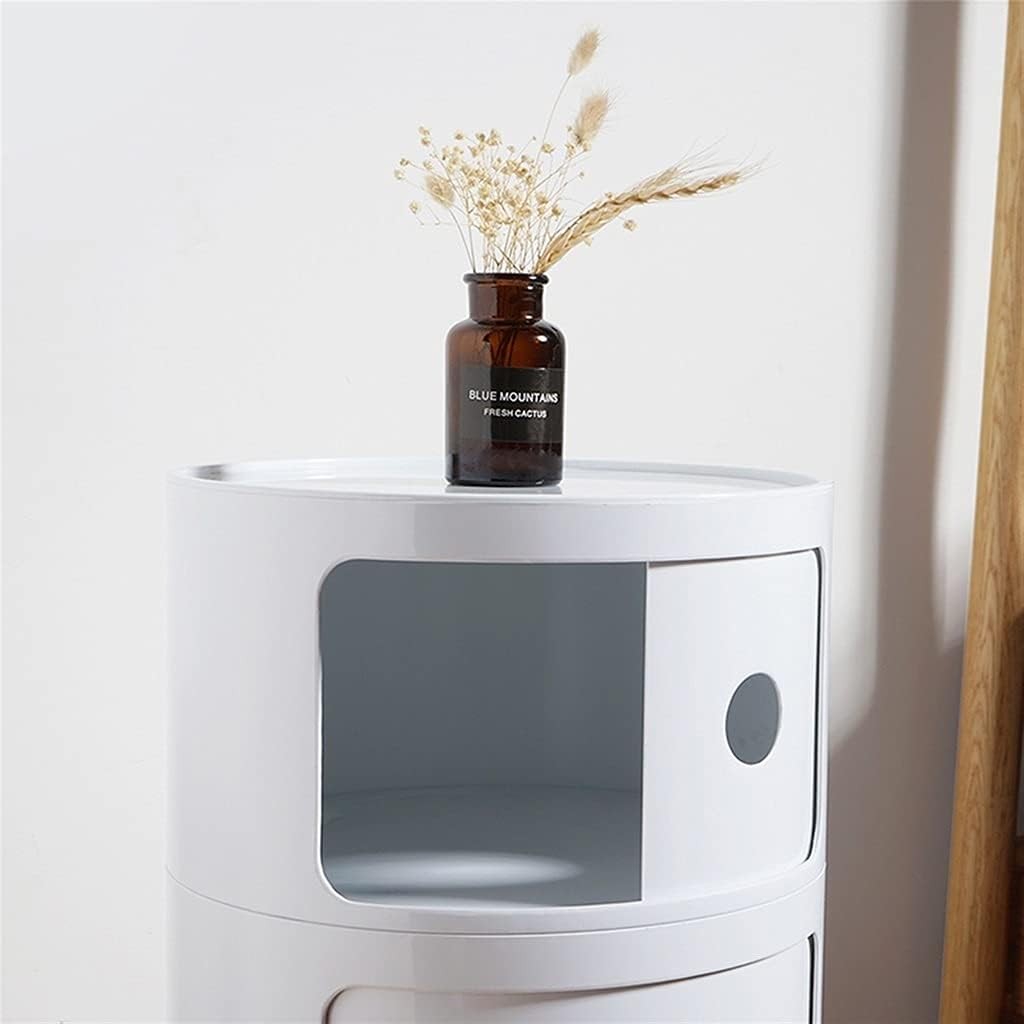Nordic Style Round Storage Cabinet - 2 Tiers