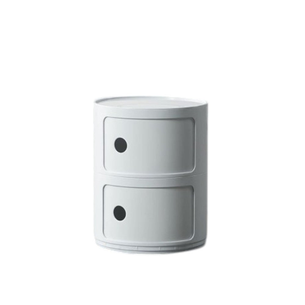 Nordic Style Round Storage Cabinet - 2 Tiers
