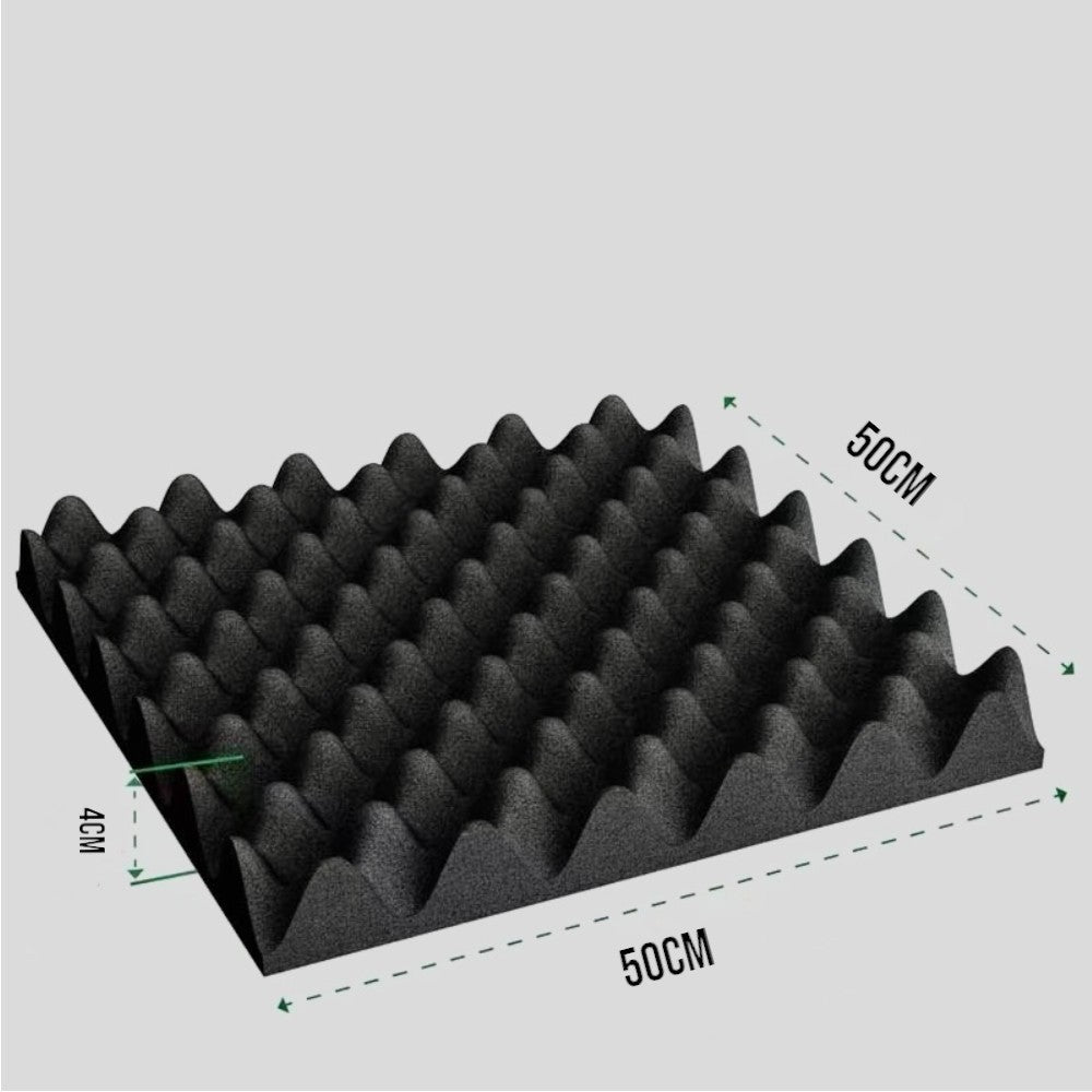 12 Pack Self-Adhesive Acoustic Foam Panels 50×50×4 cm