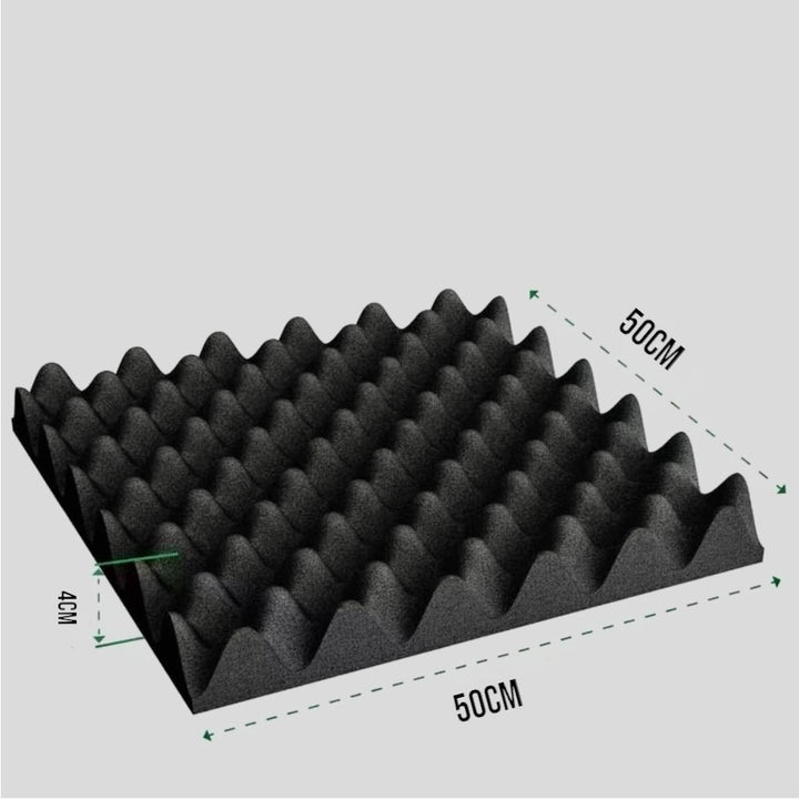12 Pack Self-Adhesive Acoustic Foam Panels 50×50×4 cm